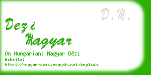 dezi magyar business card
